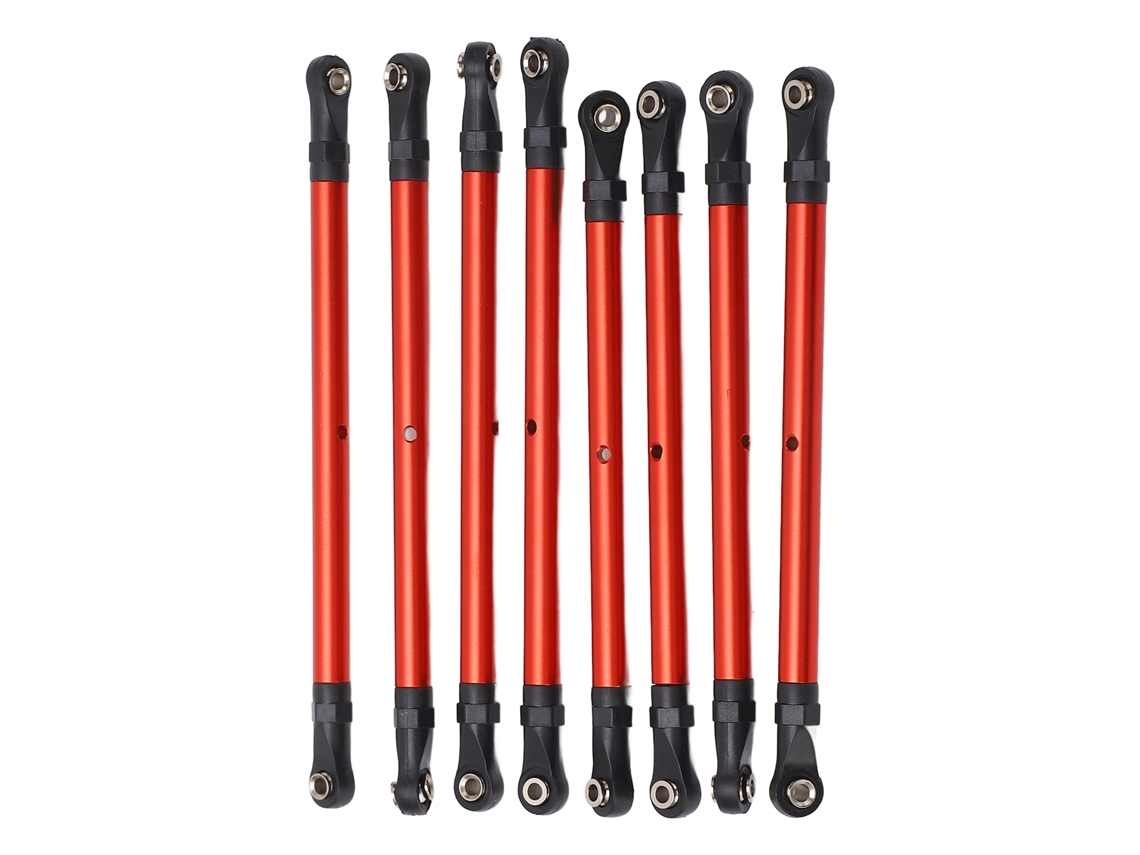 Ymsl Kit De Barras De Enlace De Aluminio Para Rc, 8 Piezas, Compatible Con Scx10 313mm, Chasis 1/10, Rojo Hxl