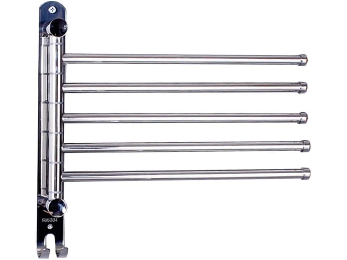 Toallero giratorio de pared con barras para baño, soporte y organizador - Slowmoose