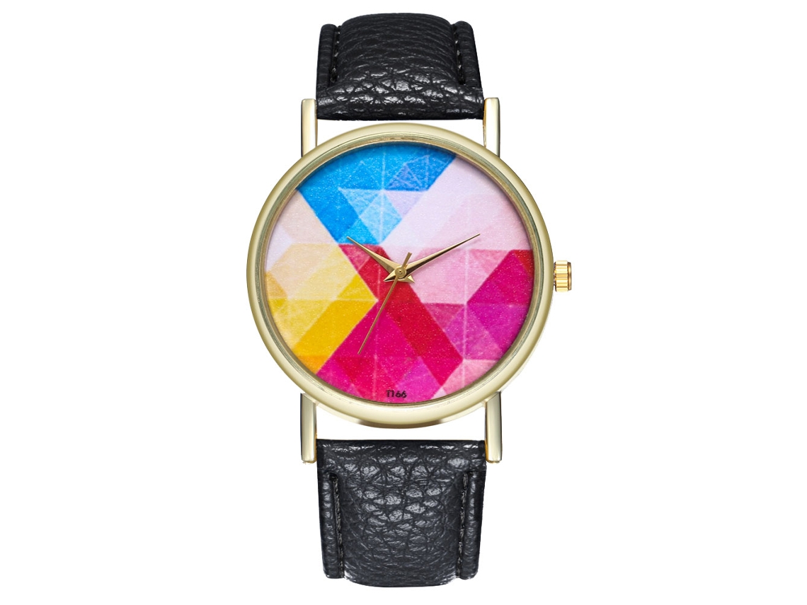 Reloj Casual De Moda Unisex Zhoulianfa Con Correa De Cuero Y Movimiento De Cuarzo Negro.