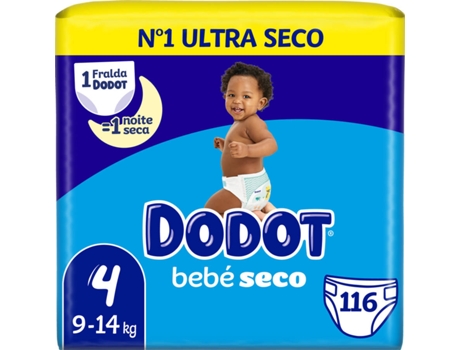Pañales DODOT Bebé Seco T4 116 (2x58)