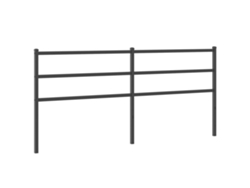 Cabecero de repuesto 193 cm Metal Negro MAISON EXCLUSIVE