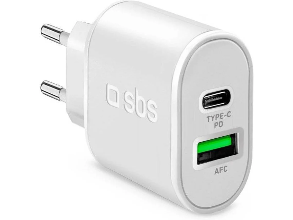Cargador Pared SBS USB-C Blanco