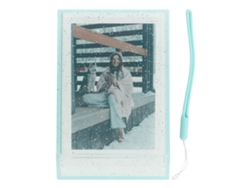 Caja De Almacenamiento Para Fotos De 3 Pulgadas Con Cuerda, Estuche Transparente Verde Con Brillitos Para Cámaras Instantáneas Y Tarjetas