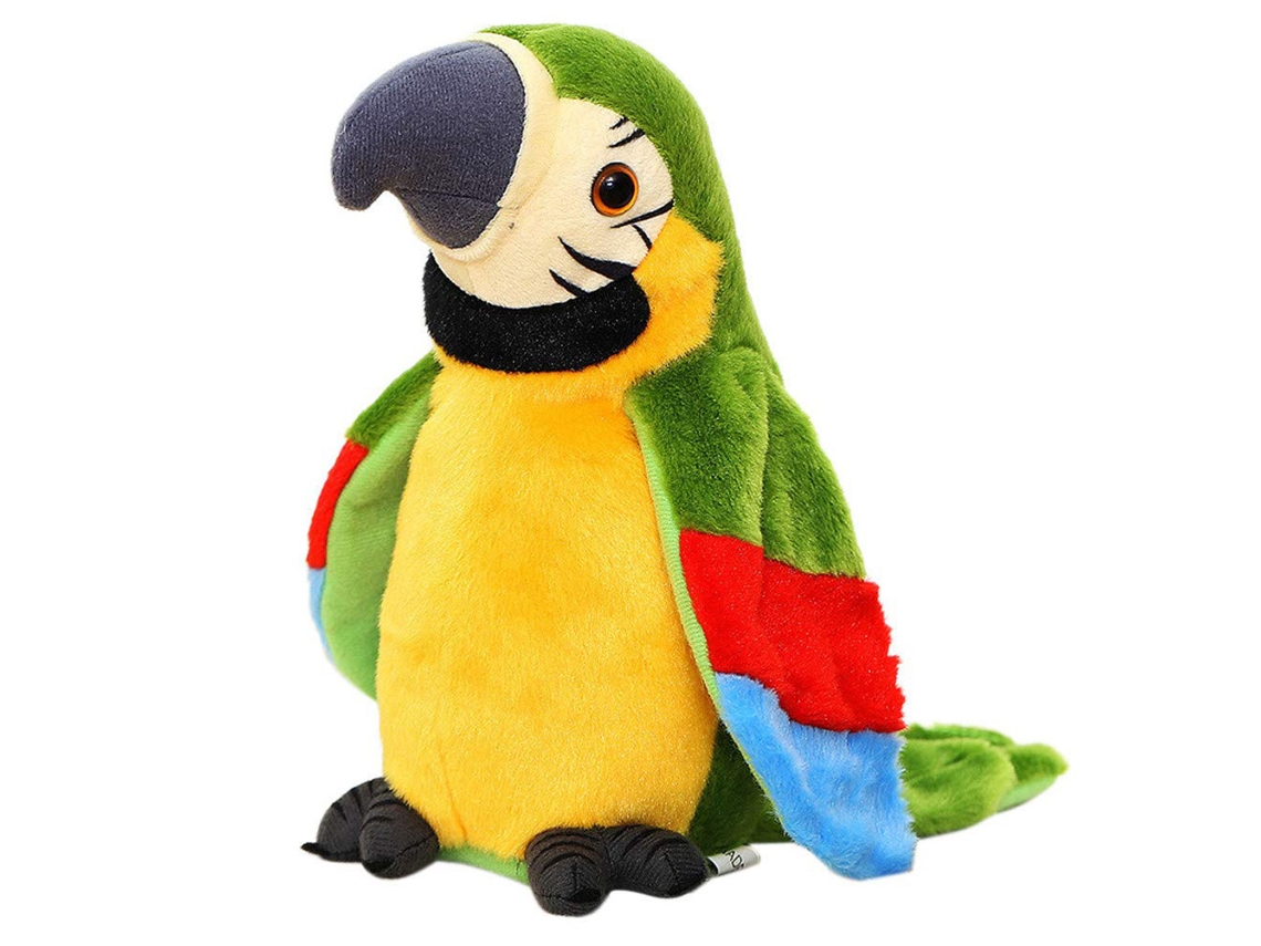Ats-pájaro De Peluche Loro Eléctrico Habla Repite Lo Que Dices Regalo Para Niños Bebés