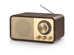 Radio Fm Bluetooth Retro, Radio Nostalgia Con Altavoz De 5 W, Radio Transistor Bluetooth Retro Con Batería Recargable De 2.000 Mah Rá Yemaesre