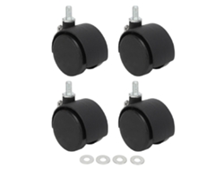 4 Ruedas Giratorias 360 Grados Para Muebles, Doble Rueda, Carga Máxima 35 Kg, Abs Y Metal