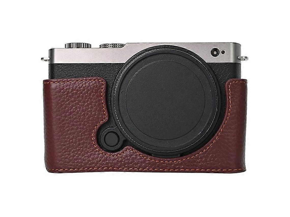 Estuche de cuero genuino compatible con la cámara Panasonic Lumix S9, batería fácil de reemplazar Facpoet