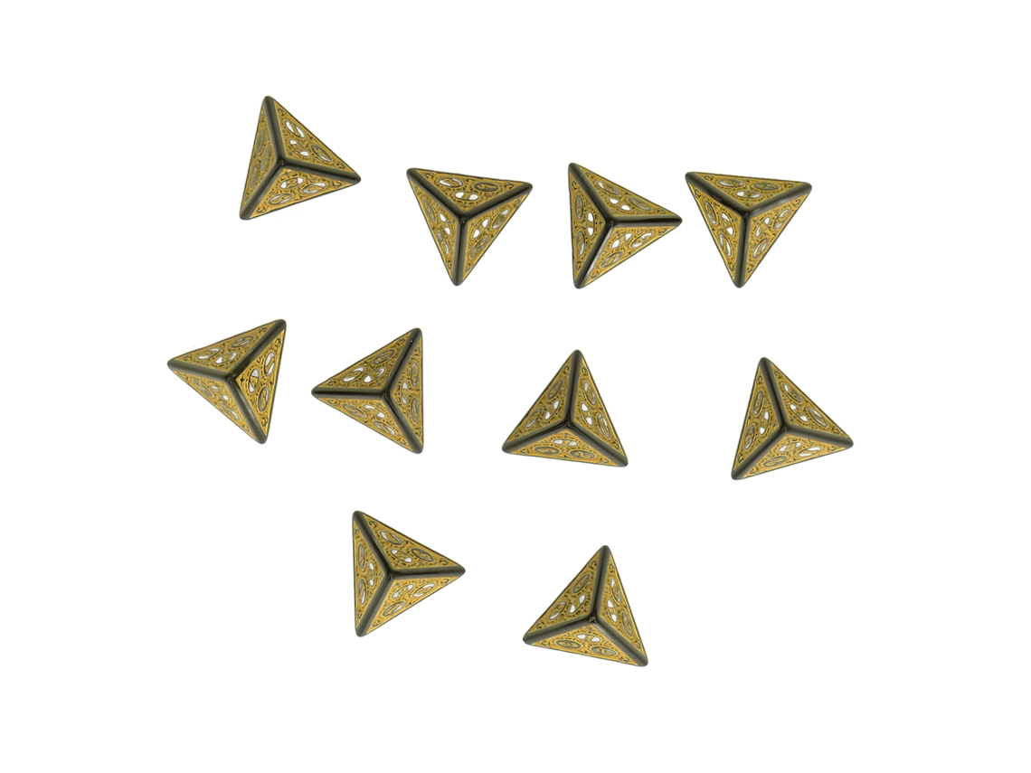 Rebe-set De 10 Dados Poliédricos De Acrílico Para Juegos Rpg, Rol Y Dnd, Accesorios De Mesa