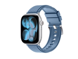 Correa de caucho fluorado FKM para Apple Watch con diseño de diamantes FWINL (46 x 44 mm)