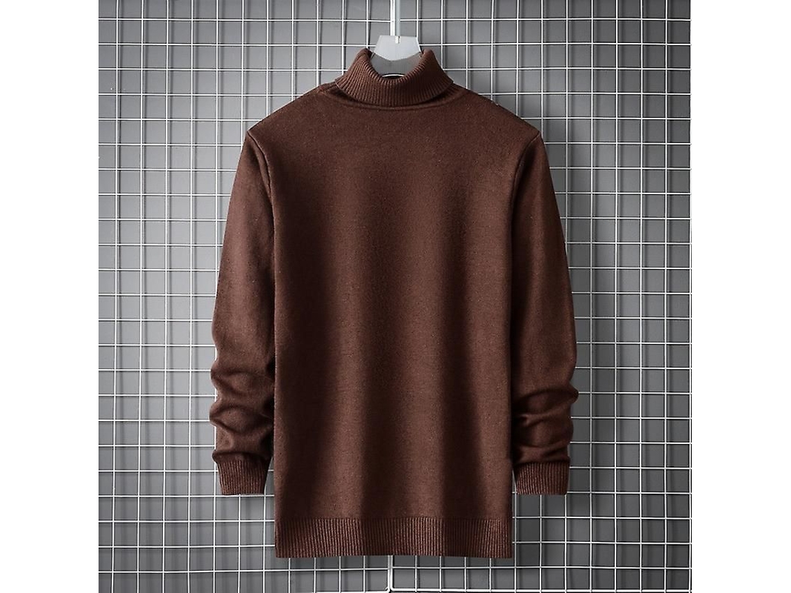 2026-jersey Cuello Alto Hombre Invierno Casual Lana Slim Fit Moda Harajuku Poliéster Manga Larga