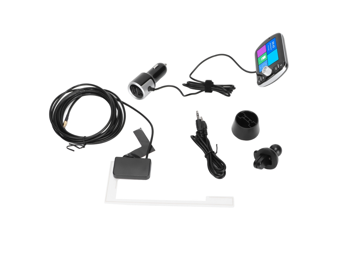 Transmisor Fm Bluetooth Para Coche Dab004 Con Reducción De Ruido Y Carga Usb Qc3.0
