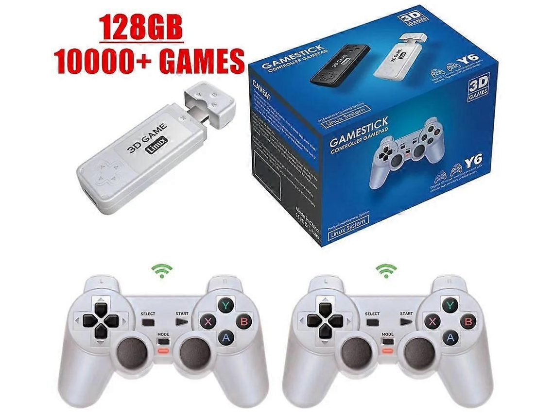 Consola De Videojuegos Portátil Y6 2.4g, Inalámbrica, Tv Stick, Retro, Ps1, 4k, Hd, Compatible Con Multijugador, 10 000 Juegos