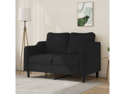 Sofá De 2 Plazas | Sofá De Salón | Sofá De Descanso De Tela Negro 120 Cm Wsd110987