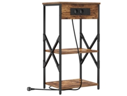 Maison Exclusive - Armario De Noche Con Estante Roble Ahumado 41 X 31 X 76 Cm