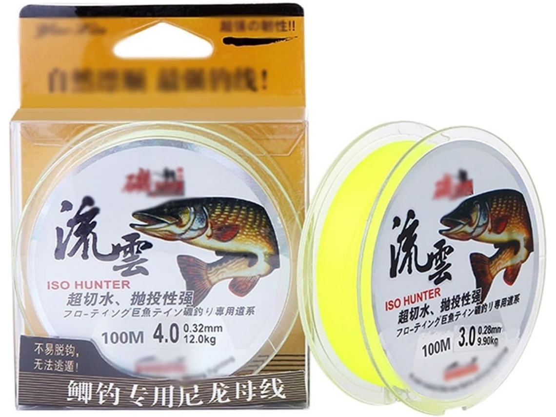 Hilo De Pesca 100 M, Nailon 0,1 Mm A 0,50 Mm, Recubierto, Rápido En El Agua, Súper Resistente, Línea Tensió...