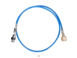Adaptador De Manguera De Co2 Cga320 Tr21-4 50in Para Recarga De Cilindro De Gas, Acero Inoxidable, Latón, Azul