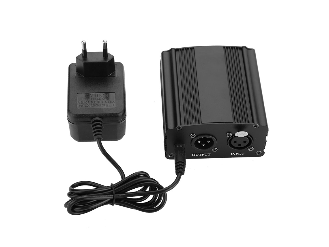Fuente De Alimentación Fantasma De 48 V Y 1 Canal Con Adaptador Para Micrófono De Condensador