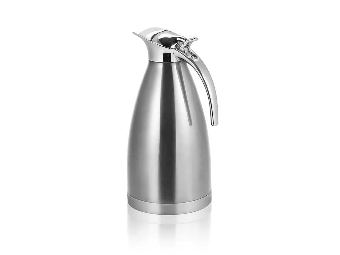 JILLIOPER Bule de Acero Inoxidable 2L con Aislamiento al Vacío y Pared Doble Color Plata