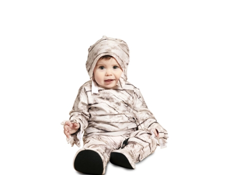 Disfraz de Bebé EUROCARNAVALES Momia con Gorro (6 a 12 meses)