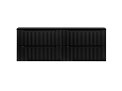 Mueble bajo para doble lavabo Newport de pared con 4 cajones MDF 160x60x40 cm - Negro