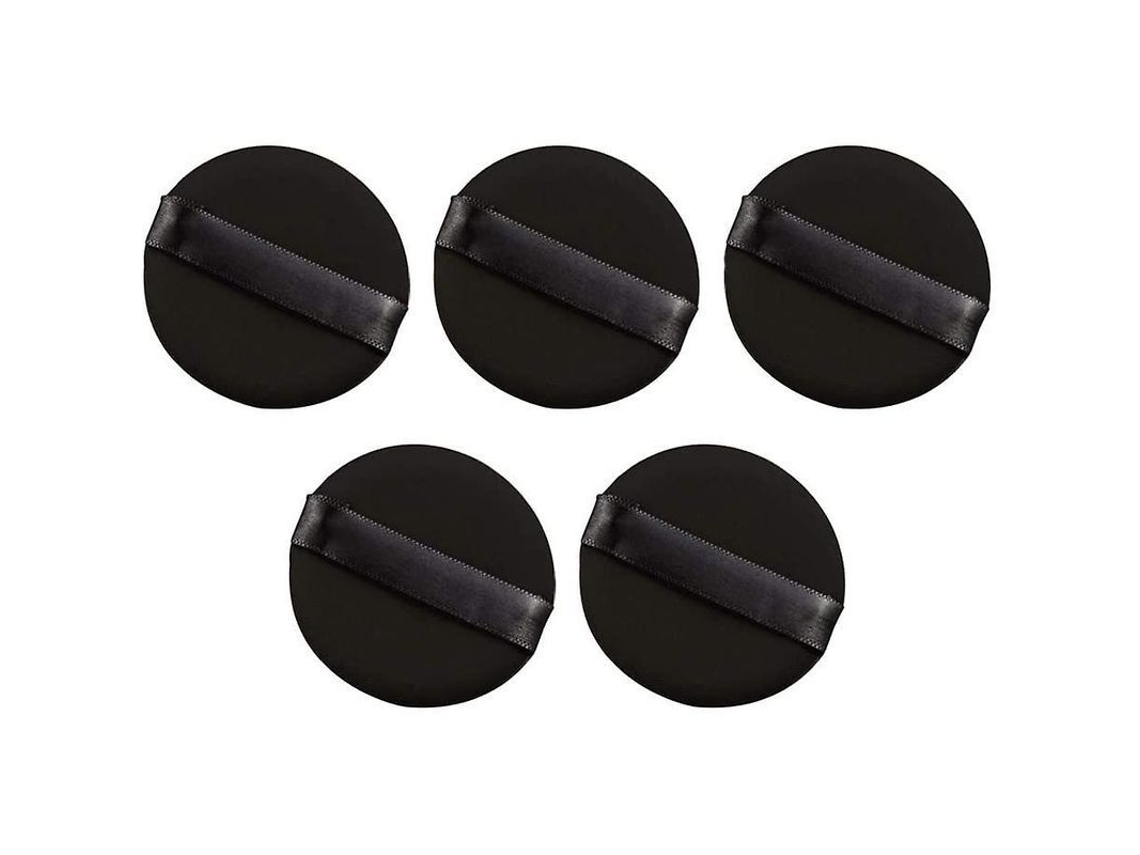 5 Bolas De Polvo Negro Suave, Accesorio Para Maquillaje Cosmético.