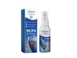Spray para el cuidado de las uñas para unos pies limpios y sanos.