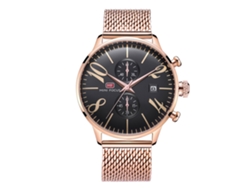 Relógio Diamante Moda Quartz Case Madeira Leisure Resistente À Água Masculino (vermelho Rosa)