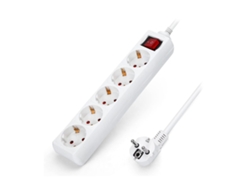 Regla 5 Tomas com Interruptor AIGOSTAR 5M Blanco