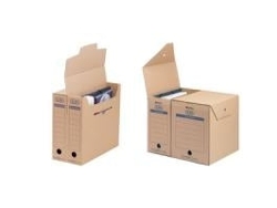 Archiv Schachtel Standard Tric System, Naturbraun Aus Stabiler Wellpappe, Mit Verschlusslasche Greifloch (8352 Elba