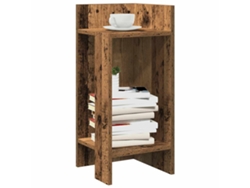 Mesa Auxiliar | Mesa Lateral Con Estante Envejecida 25,5x27x60 Cm