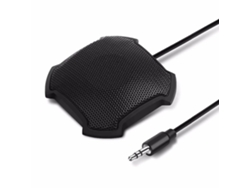 Micrófono estéreo de condensador omnidireccional de 360° con conector de 3,5 mm para reuniones, llamadas de voz, ordenadores y computadoras de escritorio - Chaberlu