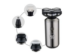 Kit Afeitadora Eléctrica Lk-6850, 5 Cuchillas Flotantes + 4 Accesorios, Recargable Usb