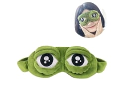 Máscara Ocular De Rã Verde Divertida Para Adultos E Crianças Com Cegamento Suave Para Dormir, Viagens E Sesta