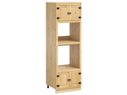 Mueble de cocina - Estantería color miel marrón esquí 66 x 58 x 207 cm HARLANV1