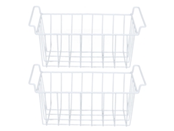 2 Cestas De Alambre Para Congelador Con Revestimiento De Pe, Organizador Colgante De 45x24,5x20cm