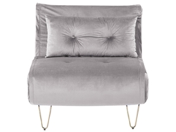 Sofá cama BELIANI Vestfold de Terciopelo Gris 85x78x81
