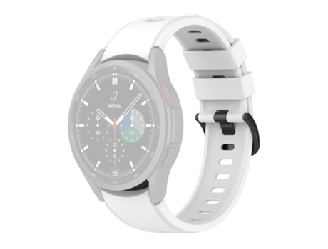 Correa de Silicona para Samsung Galaxy Watch 5 40mm/44mm/Watch 5 Pro 45mm/Watch4 40mm/44mm/Watch4 Classic 42mm/46mm/Watch3 41mm - blanco