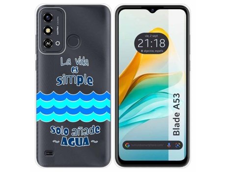Funda Silicona para Zte Blade A53 diseño Agua Dibujos