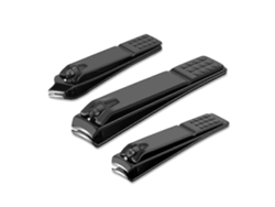 Rebe-set De Tijeras De Uñas De Acero Inoxidable Mate Negro, 3 Piezas Para Uñas Gruesas, Encarnadas Y Manos