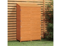 Caseta de jardín 102x52x174,5cm Madera maciza de abeto Marrón LOVELY HOME