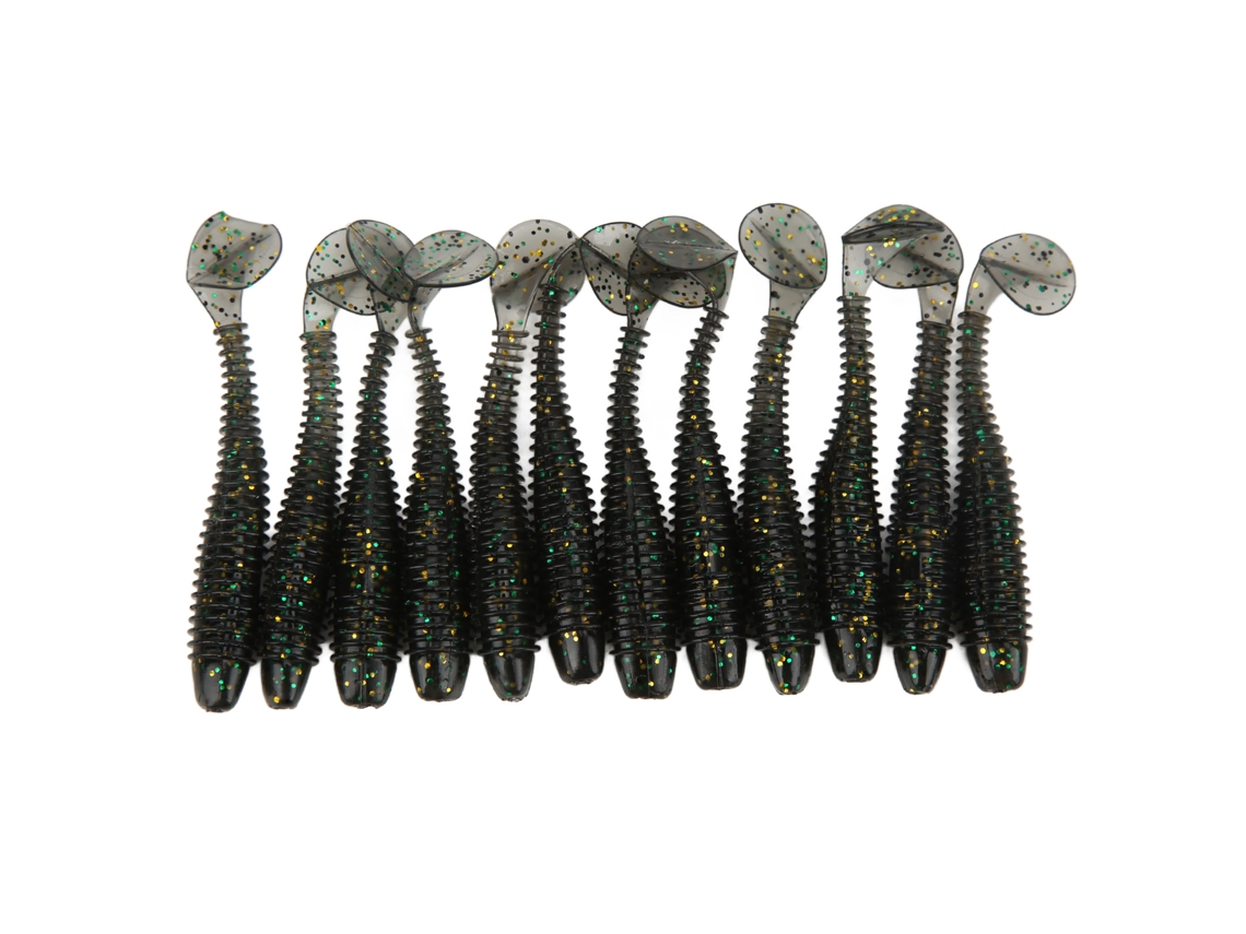 12 Señuelos Artificiales De Pvc Con Cola En T De 70 Mm Y 2,9 G, Con Aroma Atractivo, Para Pescar En Diversas Aguas.