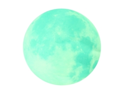 Adhesivo De Pared Fluorescente Autoadhesivo Con Diseño De Luna De Luz Verde Cian Para Diferentes Aplicações E Usos