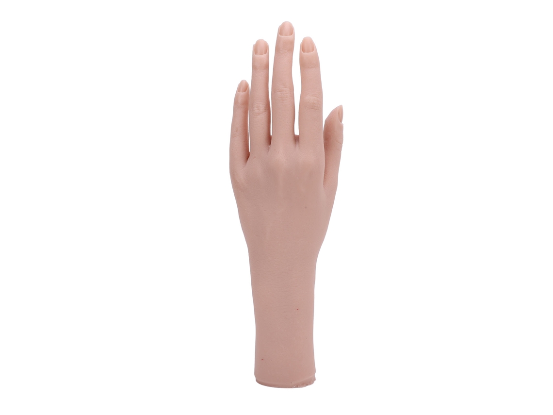 Modelo De Mano Femenina De Silicona Realista Para Entrenamiento De Uñas Y Exhibición De Joyas - Mano Izquierda