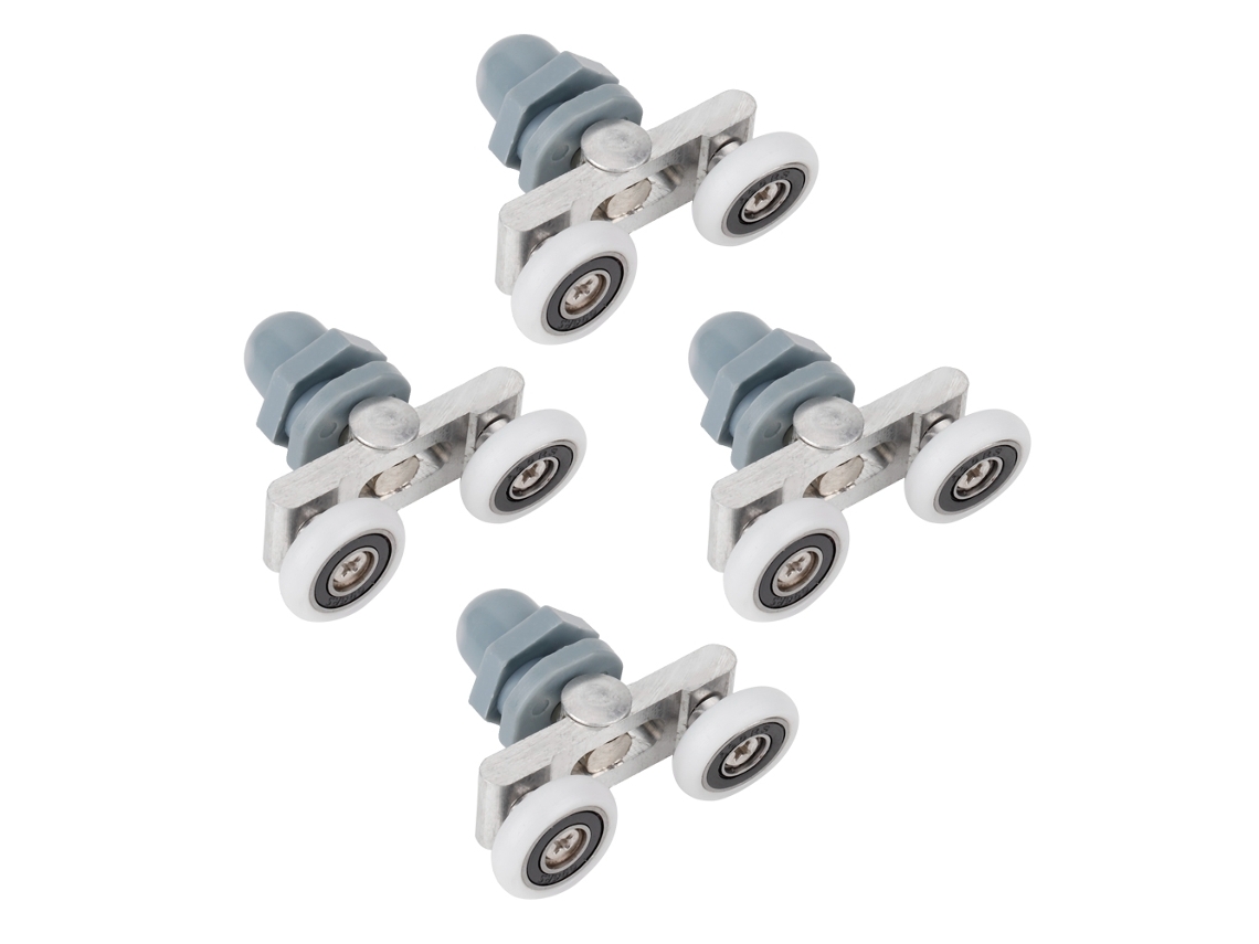 4 Ruedas Resistentes Para Puertas Correderas De Cristal De Baño De 23 Mm