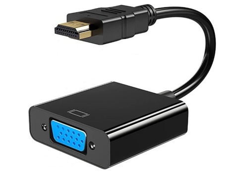 Adaptador Hdmi a Vga 1080P Hdmi Macho a Vga Hembra para Computadora de Escritorio Negro