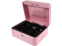 Caja Fuerte Rosa Segura Con Cerradura Y Bandeja Extraíble, Caja De Almacenamiento Con Cerradura