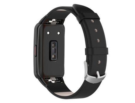 Correa de piel auténtica liberación rápida para Huawei Band 6/Honor Band 6 - negro