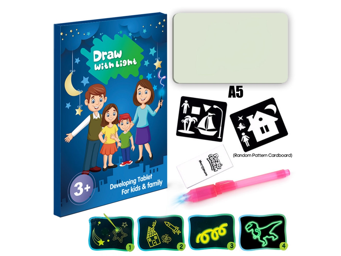 Tablero De Dibujo Luminoso 3d A5 Para Niños, Juguete Creativo Y Didáctico Para Dibujar Y Pintar Con Luz, Regalo Ideal