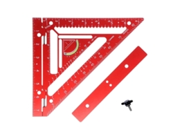 Régua Triangular De Carpinteiro Com Bloco De Fixação Rafter Square Ferramenta De Medição Em Alumínio