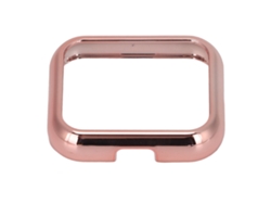 Capa Protetora Tpu Bumper Eletrodo Vácuo Para Realme Watch 2 Pro Com Tela Completa Rose Pink